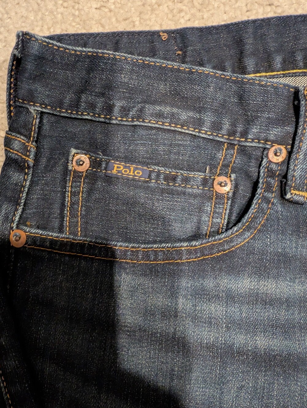 Ralph Lauren Dark Indigo Straight Leg Jeans 32x32 - Picture 3 of 11
